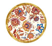 Les Jardins de la Comtesse - Assiette à dessert en mélamine fleuris Ø 23 cm - Collection de vaisselle colorée Jaipur