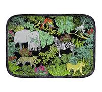 Les Jardins de la Comtesse - Grand Plateau en Mélamine Pure Noir/Vert - Grand Plateau de Présentation du Service de Table Jungle - Collection Vaisselle MelARTmine - 45x32 cm