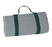 Les Jardins de la Comtesse - Nappe Pique Nique Rectangulaire XL Vichy Vert Foncé - Coton et Revers Imperméable Polyester - 280x140cm - Aussi pour Table de Jardin - 8/12 Personnes - Couverture Picnic