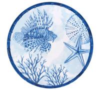Les Jardins de la Comtesse - Plat de service rond en mélamine Corail Ø 35,5 cm - Collection Piana