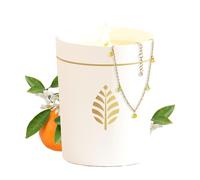 Les Merveilleuses | Bougie avec Bijou - Bracelet | Parfum Fleur d'Oranger | Bracelet Gouttes Vertes Plaqué Or 18 Carats | Cire Végétale de Colza 100% Naturelle | Cadeau Femme | Made in France | 420g