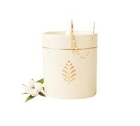 Les Merveilleuses | Bougie Bijou Parfum Coton | Céramique Blanc | Bracelet Perles Blanches Plaqué Or 18 Carats | Cire Colza 100% Naturelle | Cadeau Femme | 470g | Cadeau Original