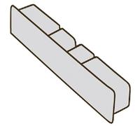 Taliaplast Règle aluminium Embout rectangulaire 100 x 18 mm – 380110