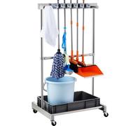 Les plaisirs du jardinage - Support d'outils de jardin 1243x508x660mm - Organisateur en acier inoxydable PP - Étagère de rangement polyvalente pour outils de jardin - 10 compartiments à outils, 24 cro