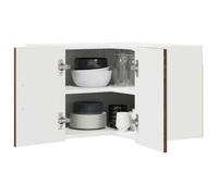 ""Les Soldes""Cabinet d'angle mural/Meuble haut(1 pc) - Placard/Cabinet suspendue - LUCCA Chêne brun 57x57x40 cm 429501