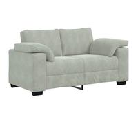 ""Les Soldes"" Canapé causeuse( 1 pc ) - CLOUD - Sofa double - charge max : 220 kg - gris clair 120 cm velours LV3127