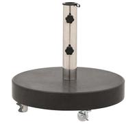 [LES SOLDES]Noir Socle de parasol Granite 30 kg Rond Noir,Poids 28.9 Kg@758678