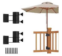 Les supports et fixations pour parasols d'extérieur servent à fixer les parasols sur les balustrades de terrasses, les balcons ou