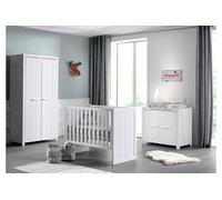 Cette combinaison se compose des éléments suivants : lit bébé erik blanc * et une commode erik 2 portes blanches * et une armoire erik 2 portes *