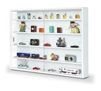Inter Link Vitrine murale Compilati pour miniatures MDF 5 compartiments Blanc 80x60x9.5 cm