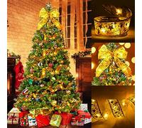 Les-Theresa 10M Guirlande Lumineuse Ruban,100 Led, Guirlande Lumineuse Pour Sapin de Noël, Guirlande de Noël avec Lumière, pour Décoration de Sapin, Fête, Cadeau Décoration, Intérieur Extérieur (or)