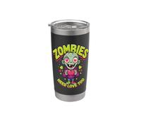 Les zombies ont besoin d'amour, un zombie trop mignon pour la Saint-Valentin Gobelet isotherme en acier inoxydable double paroi