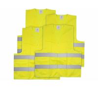 Lescars 4 gilets jaunes de signalisation EN ISO 20471
