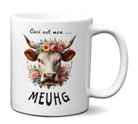 L'Esprit Des Anges Tasse Mug Vache Cadeau Humour Original - Ceci est mon Meuhg - Amusant Rigolo Drole Collègue Ami