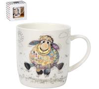Lesser & Pavey Bug Art Sasha Sheep Tasse pour boissons chaudes | Tasses en porcelaine fine pour cuisine et maison | Tasses en céramique réutilisables pour toutes les occasions | Tasses à thé durables