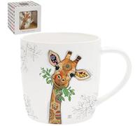 Lesser & Pavey Gina Mug girafe | Tasses à café en céramique pour la maison ou le travail | Tasses au design haut de gamme pour toutes les occasions | Conçu par Bug Art Lovely Mugs pour le thé, le café