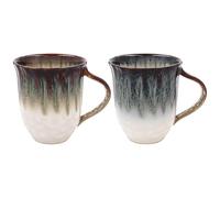 Lesser & Pavey Lot de 2 tasses à café en céramique pour la maison ou le travail | Conçues par Elements | Jolies tasses pour thé, café et boissons chaudes