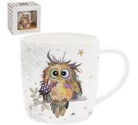 Lesser & Pavey Otto Owl Mug en céramique pour la maison ou le travail | Tasses au design haut de gamme pour toutes les occasions | Conçu par Bug Art Lovely Mugs pour le thé, le café et les boissons