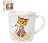 Lesser & Pavey - Tasse à café en céramique pour la maison ou le travail - Grandes tasses pour boissons chaudes - Tasses à thé et café - Motif chaton Kimba