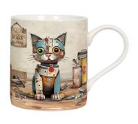 Lesser & PAVEY Tasse en céramique élégante pour thé et café Motif chaton Pour la maison et la cuisine | Joli ensemble de tasses pour homme et femme
