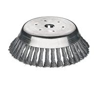 Lessmann Brosse conique torsadée ø 180 mm (20,0 mm, en fil d'acier très résistant pour pavés de gazon/trottoirs, hauteur totale 54 mm) 4762M001