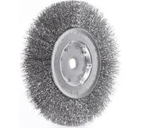 Lessmann Brosse ronde à une rangée Fil INOX 0,30 mm, ⌀ de brosse x largeur de brosse : 150 x 14 mm