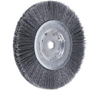 Lessmann Brosse ronde à une rangée micro-abrasive 0,6 mm, SiC 320, ⌀ de la brosse x largeur de la brosse : 150 x 14 mm