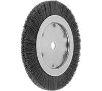 Lessmann Brosse ronde à une rangée micro-abrasive 0,6 mm, SiC 320, ⌀ de la brosse x largeur de la brosse : 200 x 16 mm