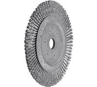 Lessmann Brosse ronde étroite droite, fil d'acier 0,50 mm, ⌀ de la brosse x ⌀ de l'alésage 178 x 22 mm
