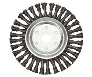 Lessmann Rundbürste gezopft Stahldraht, 178 mm, für Winkelschleifer, robust