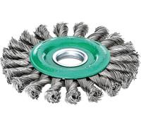 Lessmann Zopf-Rundbürste 115x14 mm 20 Z ROH glatt 0,50mm Bohrung 22,2 mm