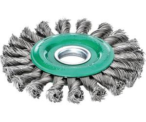 Lessmann Zopf-Rundbürste 115x14 mm 20 Z ROH glatt 0,50mm Bohrung 22,2 mm