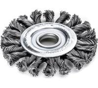 Lessmann Zopf-Rundbürste gezopft Stahldraht 115 x 14 mm Rechts / Links, Rostfrei