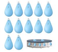 Lest de Couverture de Piscine, Lot de 12 Sacs d'eau, Sacs de lestage pour bâche d'hiver, Pochettes suspendues pour Piscine