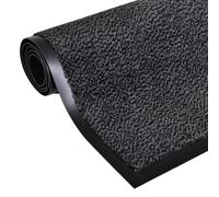 LESTARE Tapis Moquette Gris jaspé | Paillasson Textile avec Base PVC pour Maison et Affaires | Différentes Dimensions (90 x 150 cm)