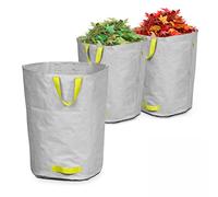 Lesto Lot de 3 Sacs à déchets de Jardin 160l Polyester Gris
