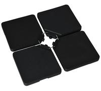 Lests pour pieds de parasol - Lot de 4, carrés - HDPE - Accessoires pour parasols - Noir