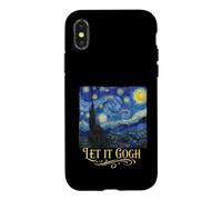 Let It Gogh Peinture Amusante Histoire de la Nuit étoilée Coque pour iPhone X/XS