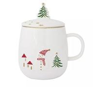 LET IT SNOW Coffret Tisanière 45 n porcelaine bonhomme de neige SC