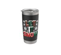 Let It Snow Noël festif Gobelet isotherme en acier inoxydable double paroi