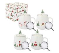 Let It Snow - tisanière en Porcelaine Design en Boite Cadeau 450ml Modèle Aléatoire Vendu à l'unité - EASYLIFE