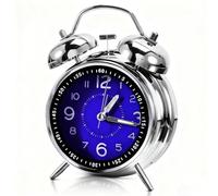 letcdfer Réveil super puissant de 10,2 cm pour les dormeurs lourds, réveil pour les dormeurs lourds avec double cloche, réveil pour les gros dormeurs pour chambre à coucher, table de chevet, bureau ou