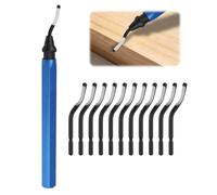 Lethra Ebavureur Universel, Outil D'ébavurage Manuel avec 11 Lames de Rechange, 360 Degrés Deburr Lames, Burr Remover pour l'impression 3D, Plastique, Bois, Aluminium et Acier Inoxydable