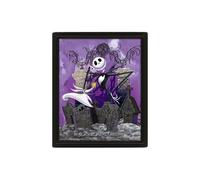 L'Étrange Noël de Monsieur Jack Encadré 3d Lenticulaire Poster Pack Cimetière 26
