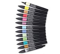 Letraset PMT2 Set de 12 Marqueurs + 1 Blender Couleurs Assortis