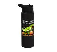 Let's Eat Kids Funny Ponctuation effrayant T-Rex Halloween Stainless Steel Insulated Water Bottle