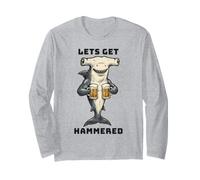 Lets Get Hammerhead Shark Pun de bière Manche Longue