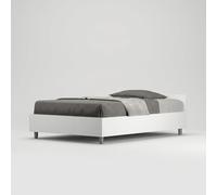 Letto con rete 120x200 bianco frassino Nuamo