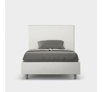 Letto contenitore imbottito 120x200 similpelle bianco Focus
