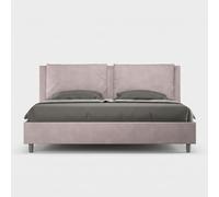 Letto matrimoniale king size contenitore imbottito 200x210 microfibra glicine Appia